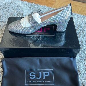 Brand new SJP Sarah Jessica Parker Tartt shoes Mary Jane pumps scintillate 37.5